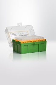 Pipette tips PP in rack, premium surface, 0-200µl, transparent, moulded rings, np premium, 5760 pcs