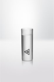 Mailing container PP, 50ml, Ø44x114 mm, with absorbing inlay, screw thread and print, 250 pcs/pack