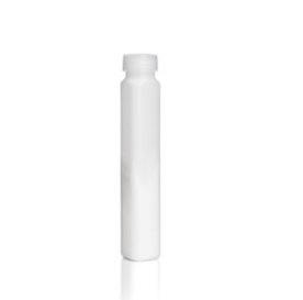 Mailing container PE, 30x30x184 mm, with absorbing inlay and enclosed screw cap PE, for swabs, natural, 375 pcs
