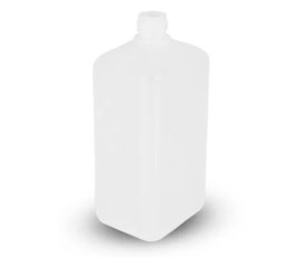 Flaska 1000ml, HDPE, rektangulär (separat kork EBR49000210)