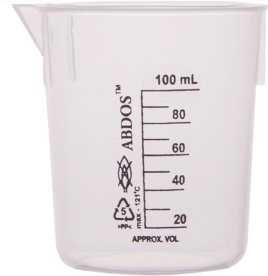 Beaker, PP, 100 mL, Printed Graduation - 60pcs/pack