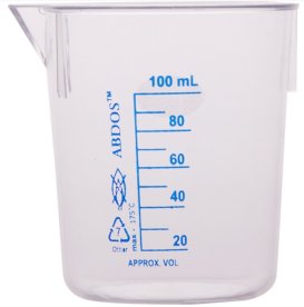 Beaker, TPX, 100 mL, Printed Graduation - 60pcs/pack