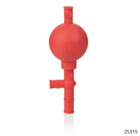 Pipette filler, natural rubber, 3 valves - Universal