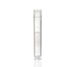 Cryo vial PP, screw cap PE, 4ml, self-standing, transparent, grad., writ. area, sterile R, autocl. 500pcs