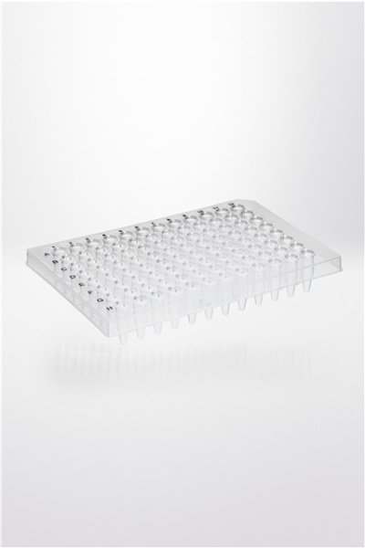 PCR-plate PP, 96x0,2ml, half-skirted, natural, np pcr ready, max. RCF 6.000g, autocl. up to 121°C