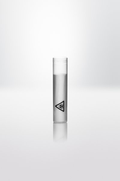 Mailing container PP, 60ml, Ø30x126 mm, with absorbing inlay, screw thread and print, 300 pcs
