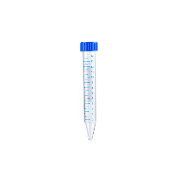 Centrifuge Tube, Conical, PS/HDPE, 15 mL,Sterile, Writing area, Cell Culture, DNase/RNase free, 500 pcs